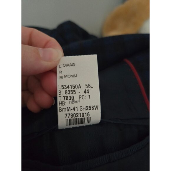 TailoRED  x Ermenegildo Zegna Cloth Plaid Wool Silk Sports Coat Size 56L Jacket - Picture 6 of 13